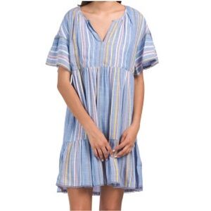 Revolve Striped Tiered Dress L